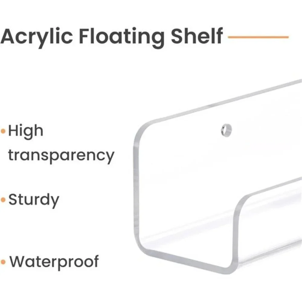 6 Pack Clear Acrylic Shelves, 12